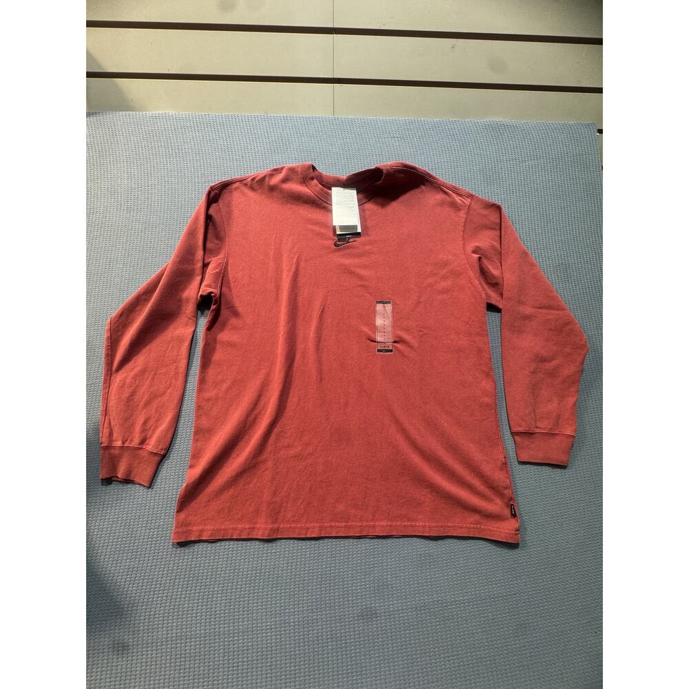 NikeTHE NIKE TEE Long Sleeve Men Sport Wear Sz L Red Brand New